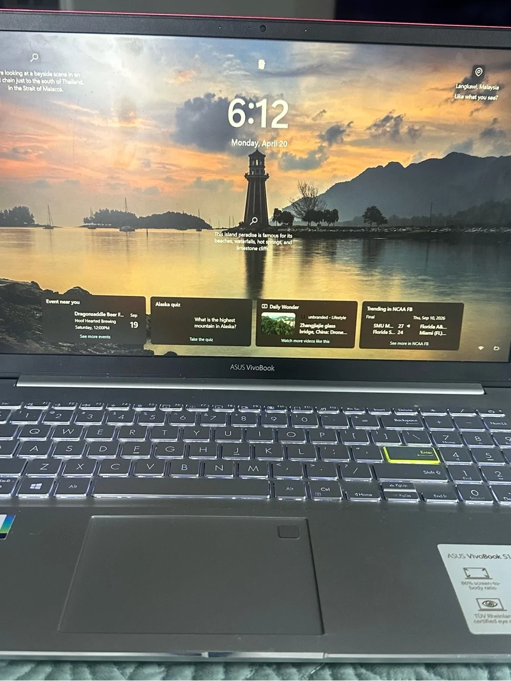 ASUS VivoBook s15 Laptop - red